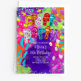 Invitación de cumpleaños para fiesta de manualidad