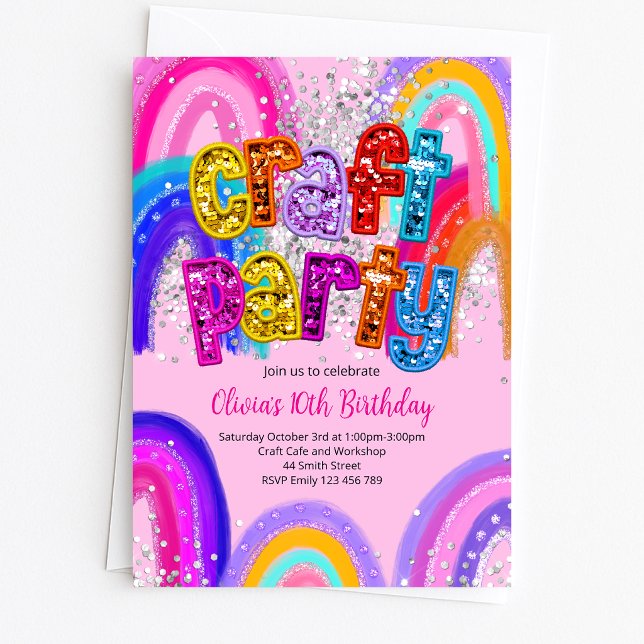 Invitación de Cumpleaños para Fiesta de Manualidad (Subido por el creador)