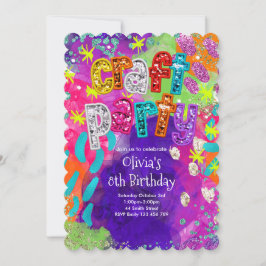 Invitación de Cumpleaños para Fiesta de Manualidad
