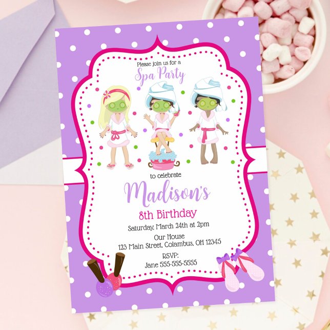 Invitación de cumpleaños para fiesta de maquillaje (Subido por el creador)