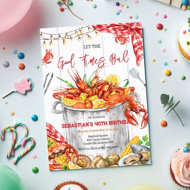 Invitación de cumpleaños para fiesta de mariscos c (Subido por el creador)