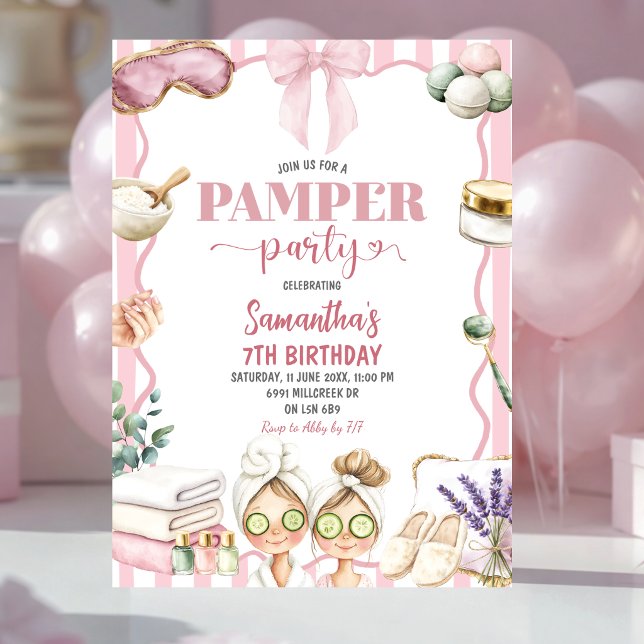 Invitación de cumpleaños para fiesta de mimos con  (Subido por el creador)