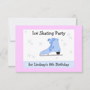 Invitación de cumpleaños para fiesta de patinaje s
