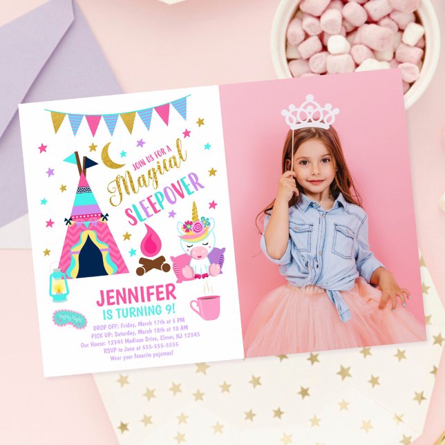 Invitación de cumpleaños para fiesta de pijamas de (Subido por el creador)