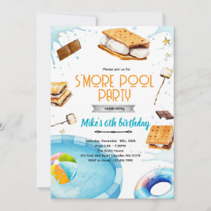 invitación de cumpleaños para fiesta de piscina co