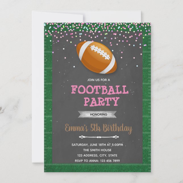 Invitación de cumpleaños para fiesta de piscina de (Anverso)