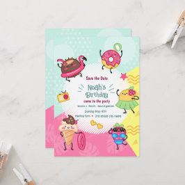 Invitación de cumpleaños para fiesta de piscina de