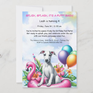 Invitación de cumpleaños para fiesta de piscina Sp