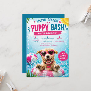 Invitación de cumpleaños para fiesta de piscina Sp