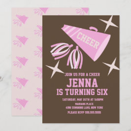 Invitación de cumpleaños para fiesta de porristas 