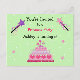 Invitación de cumpleaños para fiesta de princesa