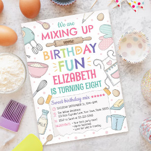 Invitación de Cumpleaños para Fiesta de Repostería