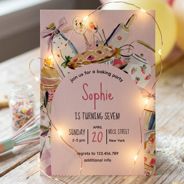 Invitación de cumpleaños para fiesta de repostería (Subido por el creador)