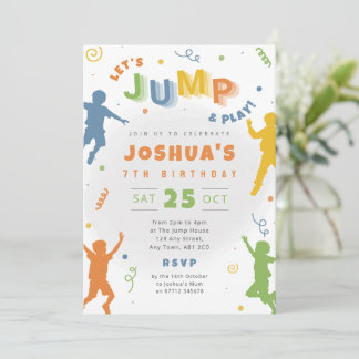 Invitación de cumpleaños para fiesta de salto de n