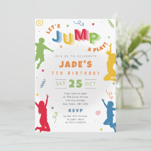 Invitación de cumpleaños para fiesta de salto de n