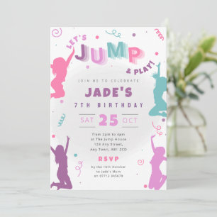 Invitación de cumpleaños para fiesta de salto de n