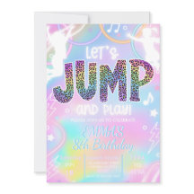 Invitación de cumpleaños para fiesta de salto para