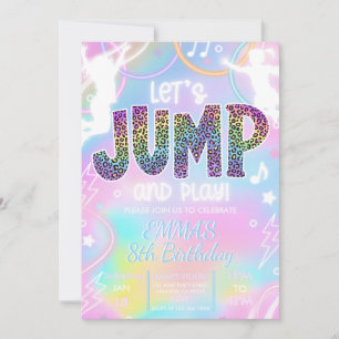 Invitación de cumpleaños para fiesta de salto para
