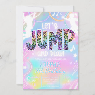 Invitación de cumpleaños para fiesta de salto para