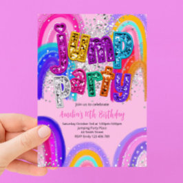 Invitación de Cumpleaños para Fiesta de Saltos par