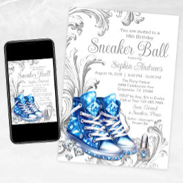 Invitación de cumpleaños para fiesta de Sneaker Ba