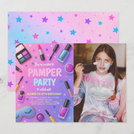 Invitación de cumpleaños para fiesta de spa para c
