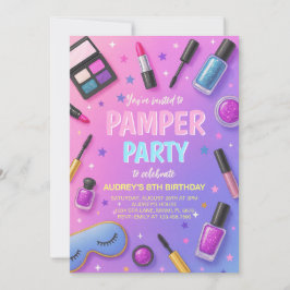 Invitación de cumpleaños para fiesta de spa para n