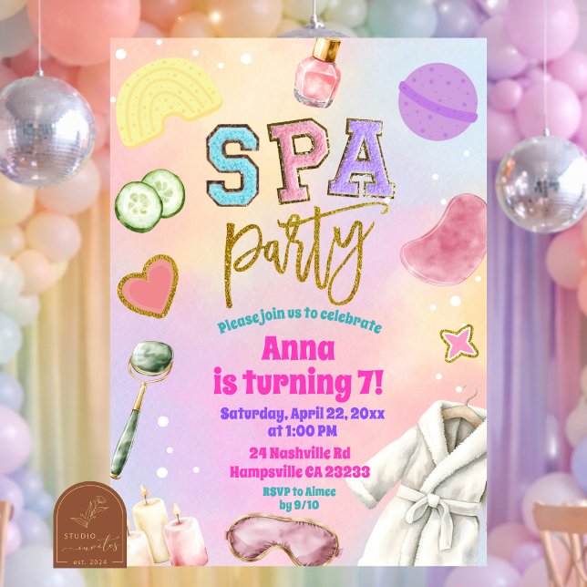 Invitación de cumpleaños para fiesta de spa univer (Subido por el creador)