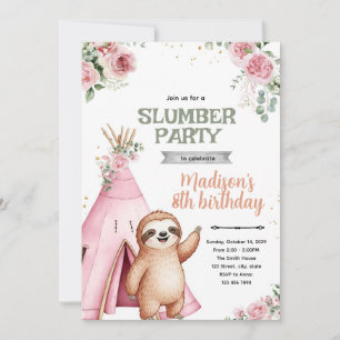 invitación de cumpleaños para fiesta de sueño de p