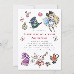 Invitación de Cumpleaños para Fiesta de Té del Som