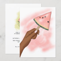 Invitación de cumpleaños para fiesta de vacaciones