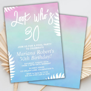 Invitación de cumpleaños para fiesta de verano