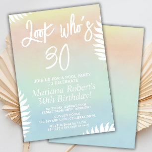 Invitación de cumpleaños para fiesta de verano