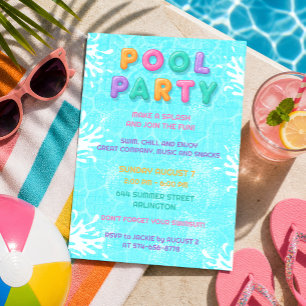 Invitación de cumpleaños para fiesta de verano en 