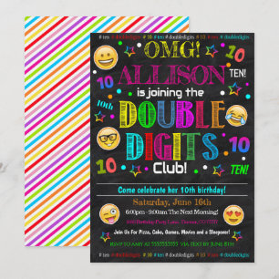 Invitación de cumpleaños para fiesta del Club de D