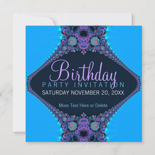 Invitación de cumpleaños para fiesta en arrecife p (Anverso)