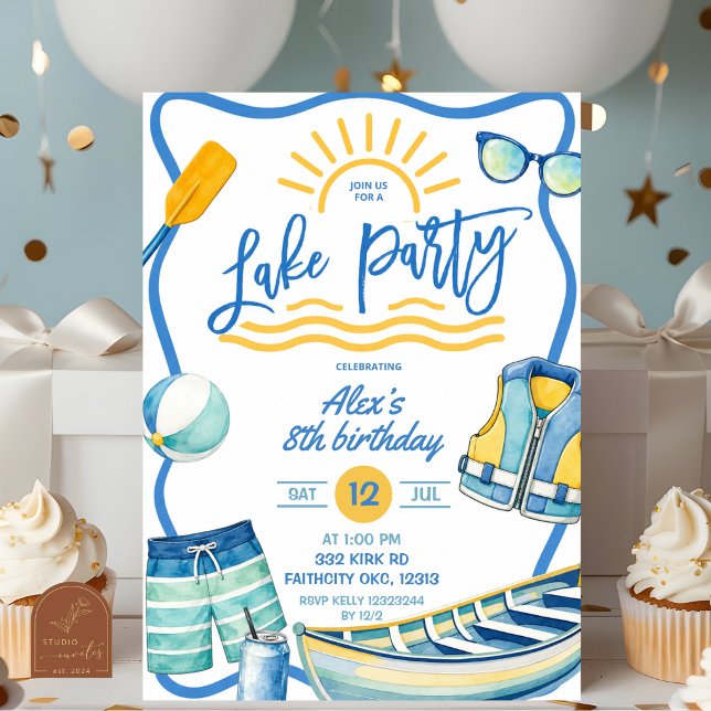 invitación de cumpleaños para fiesta en el lago Bl (Subido por el creador)