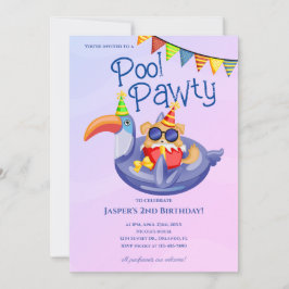 Invitación de cumpleaños para fiesta en la piscina