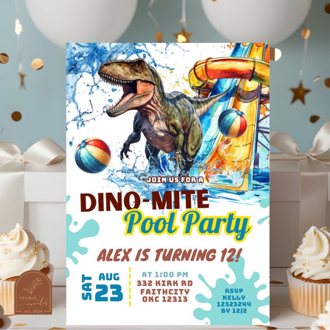 Invitación de cumpleaños para fiesta en piscina co (Subido por el creador)