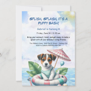 Invitación de cumpleaños para fiesta en piscina Sp