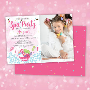 Invitación de cumpleaños para fiesta en Spa con Fo