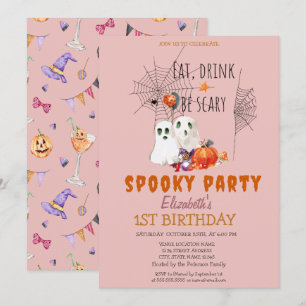 Invitación de cumpleaños para fiesta espeluznante 