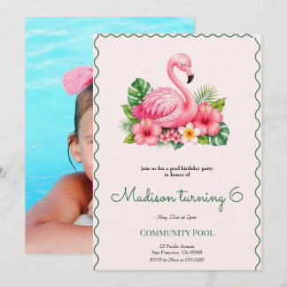 Invitación de cumpleaños para fiesta junto a la pi