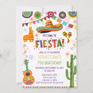 Invitación de cumpleaños para fiesta mexicana