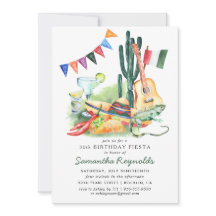 Invitación de cumpleaños para fiesta mexicana