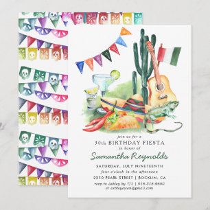 Invitación de cumpleaños para fiesta mexicana
