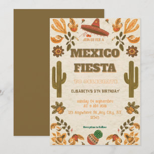 Invitación de cumpleaños para Fiesta Mexicana Colo