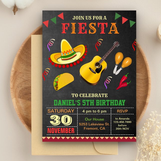Invitación de cumpleaños para fiesta mexicana colo (Subido por el creador)