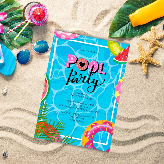 Invitación de cumpleaños para fiesta moderna en la (Subido por el creador)