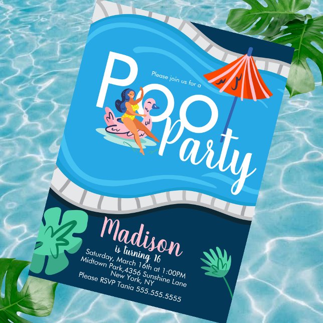 Invitación de cumpleaños para fiesta moderna en pi (Subido por el creador)